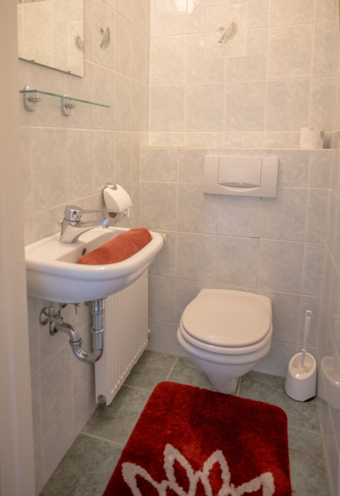 Separates WC in der Ferienwohnung Rustica im Gästehaus